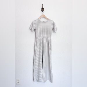 Striped Short Sleeve maxi dress